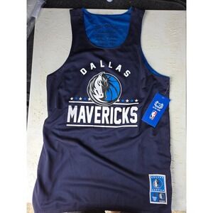 NBA Dallas Mavericks Ultra Game Reversible Mesh Tank Top Navy Blue Mens M